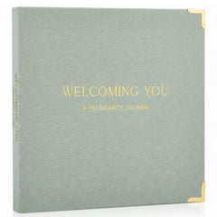 ZICOTO beautiful linen pregnancy journal cover showcases a calming timeless design for expecting moms and reflection.