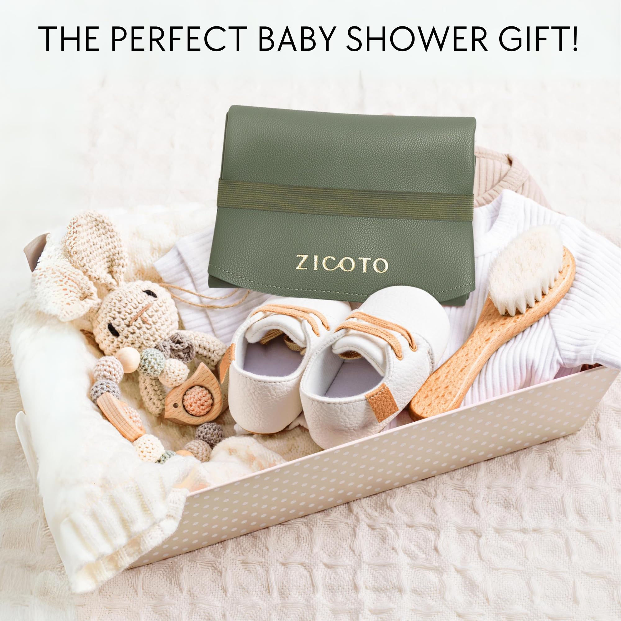 ZICOTO changing mat waterproof surface for quick cleanups during messy changes