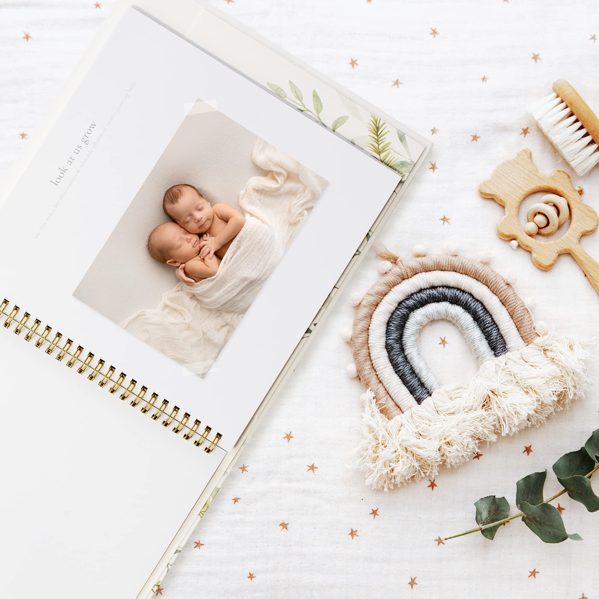 ZICOTO keepsake baby memory book inside pages highlighting milestones for easy documentation