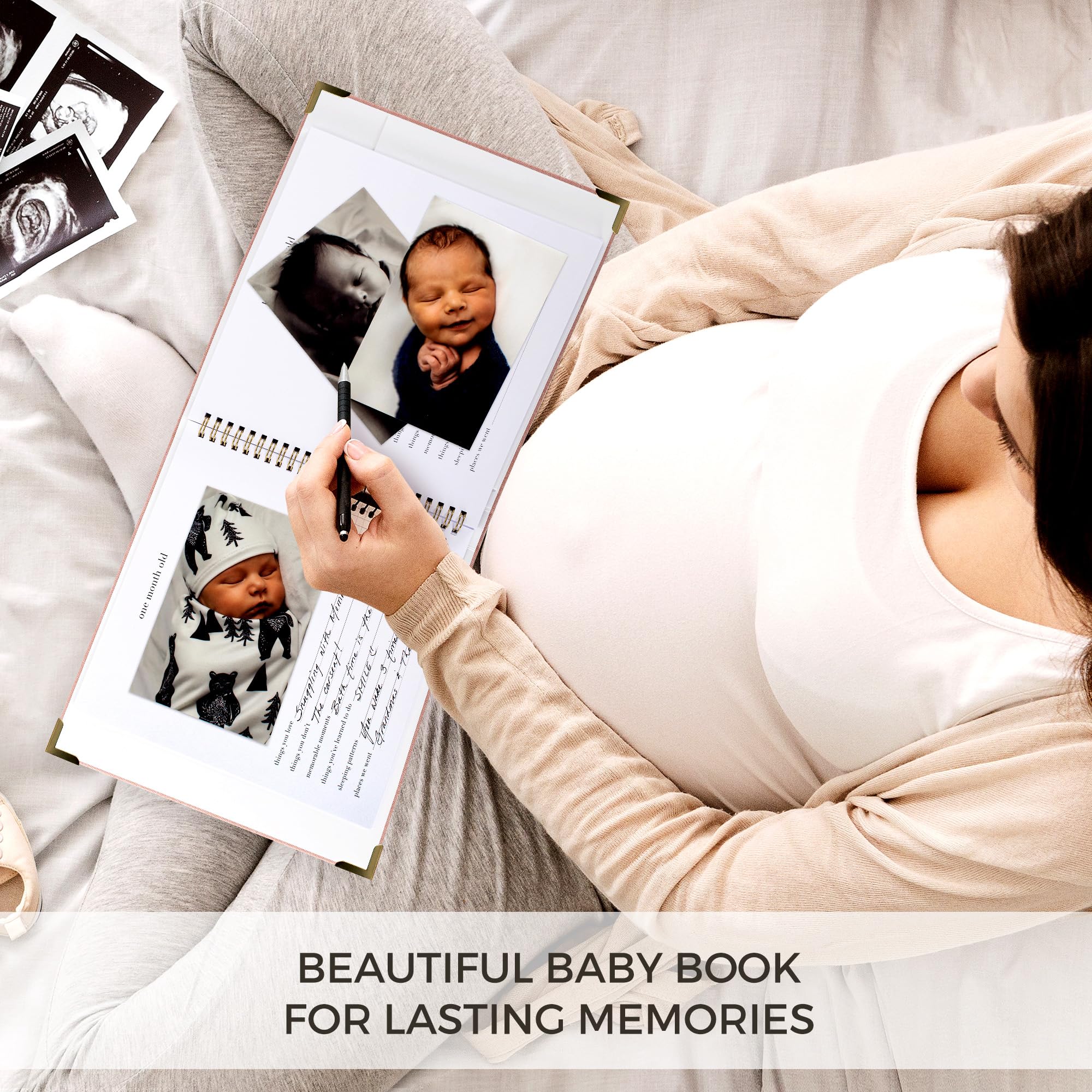 ZICOTO keepsake baby memory book notes-area invites personal messages.