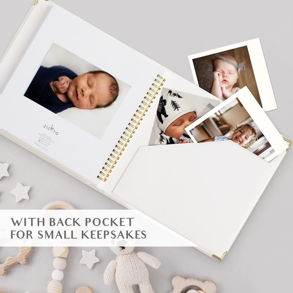 ZICOTO keepsake memory book linen design shot with illustrations and quotes