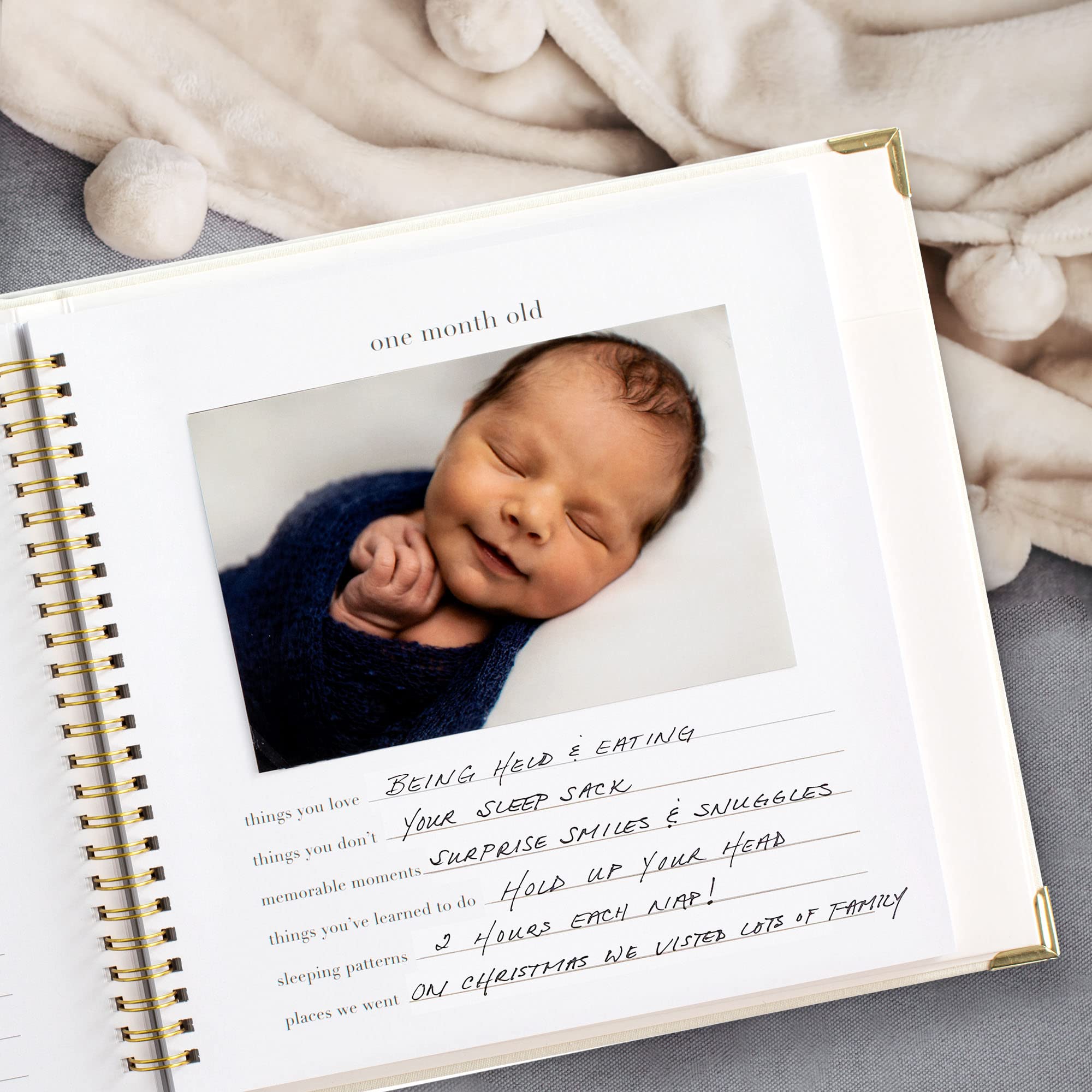 ZICOTO keepsake memory book spine with sturdy binding for easy year by year memories