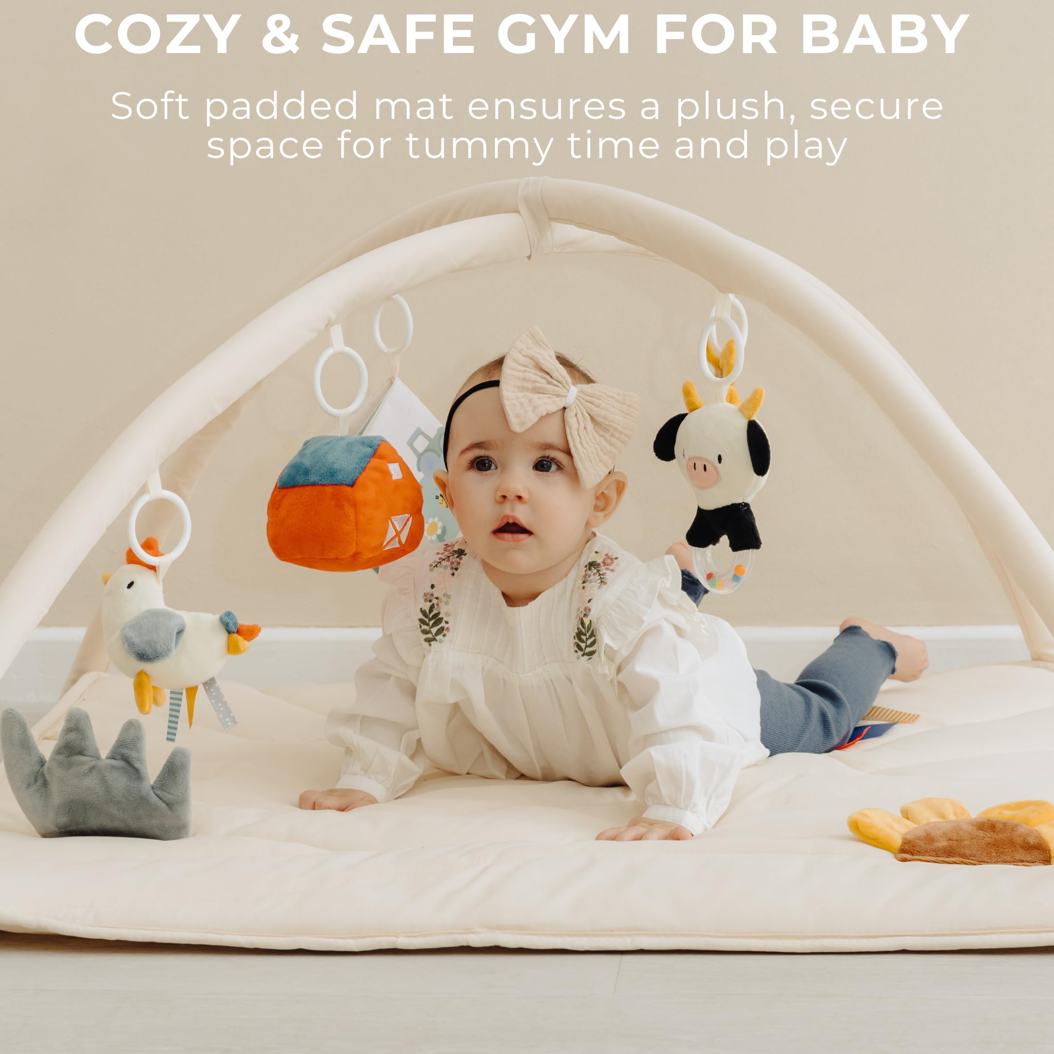 ZICOTO modern beige play gym design that complements nursery decor.