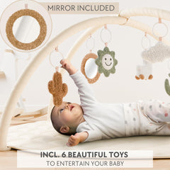 ZICOTO play mat close-up shows soft cotton texture for comfortable tummy time.
