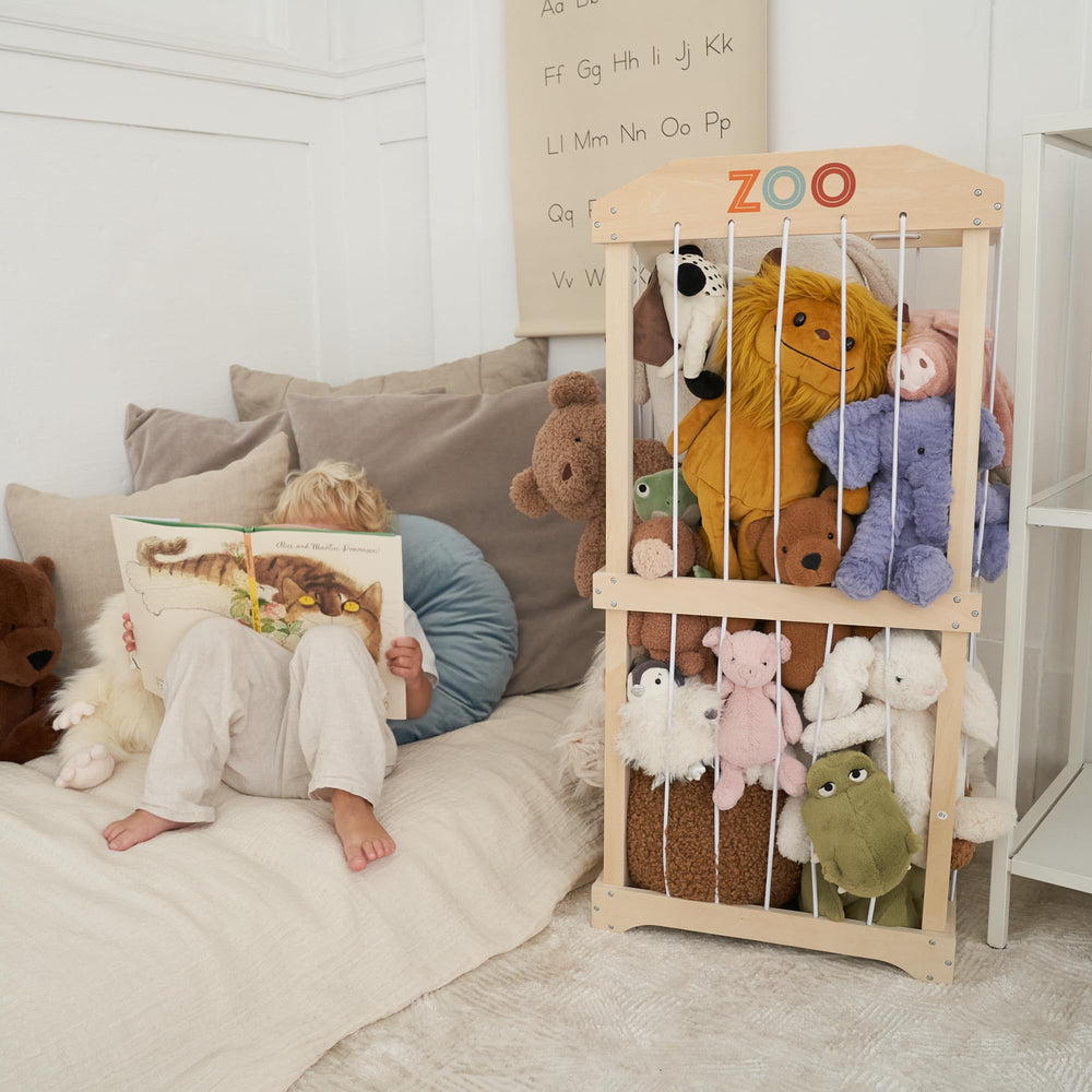 ZICOTO wooden storage adds chic playroom decor while organizing toys