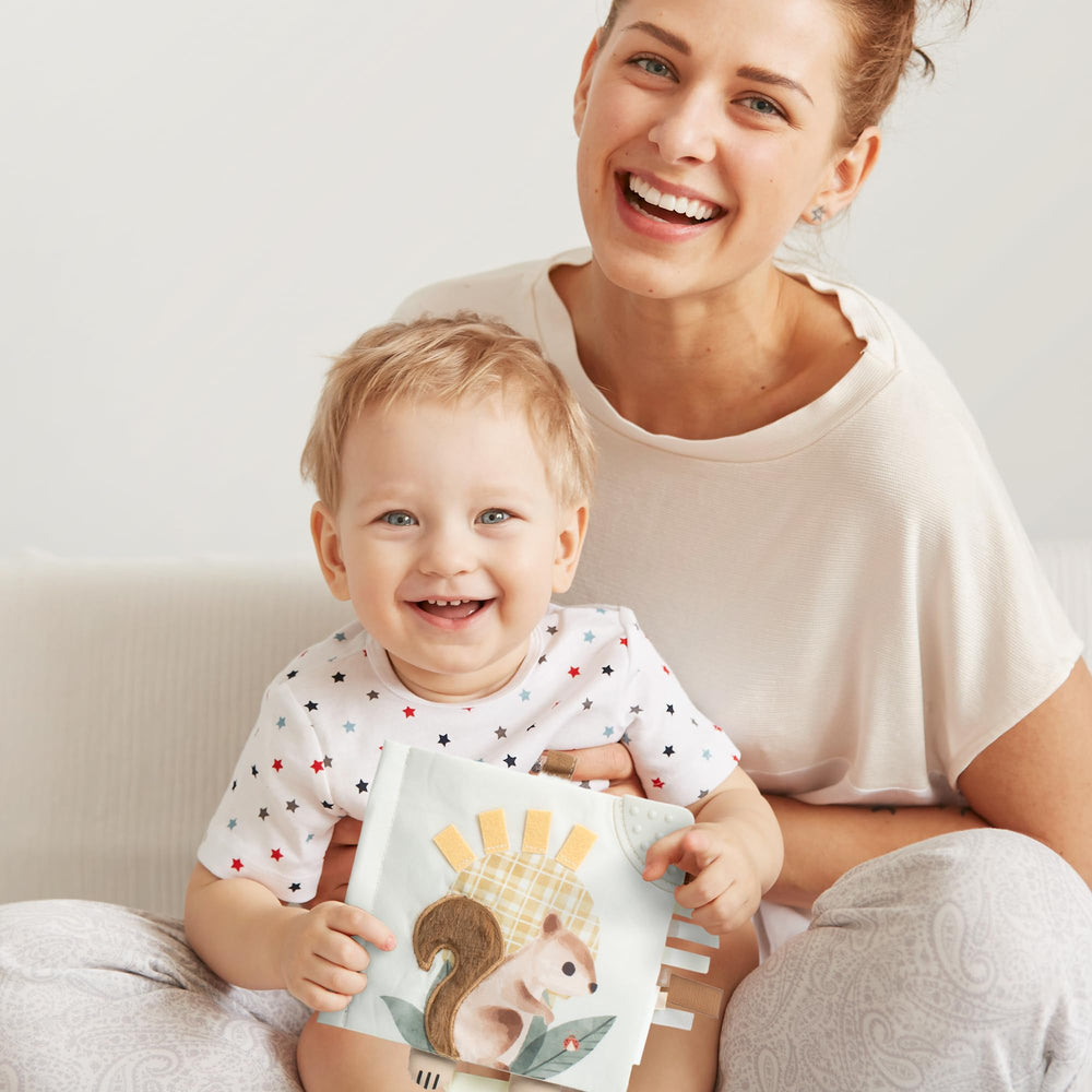 ZICOTO soft baby book textures: varied touch-and-feel surfaces for motor skills