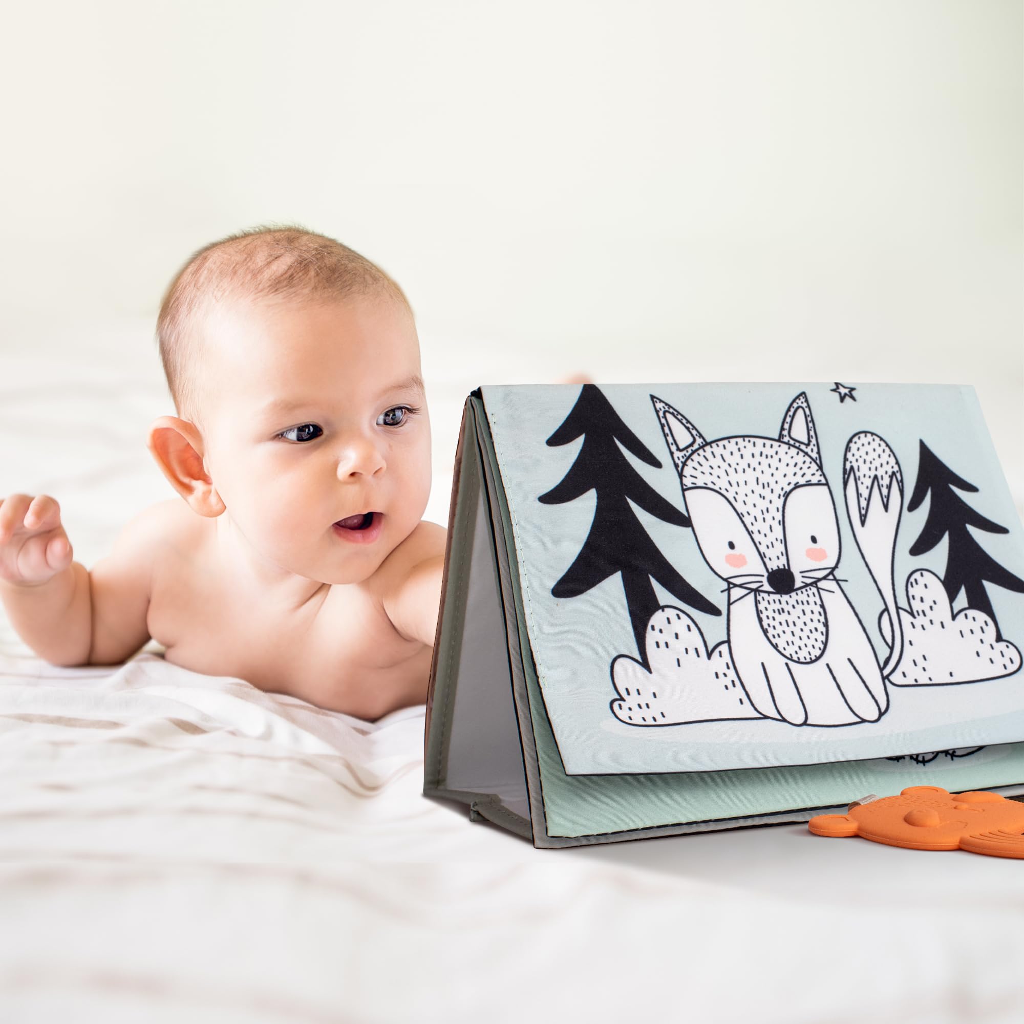 ZICOTO Soft Tummy Time Book two-sided design supports developmental stages.