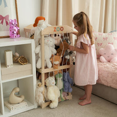 ZICOTO stuffed animal zoo full collection neatly displayed for easy access