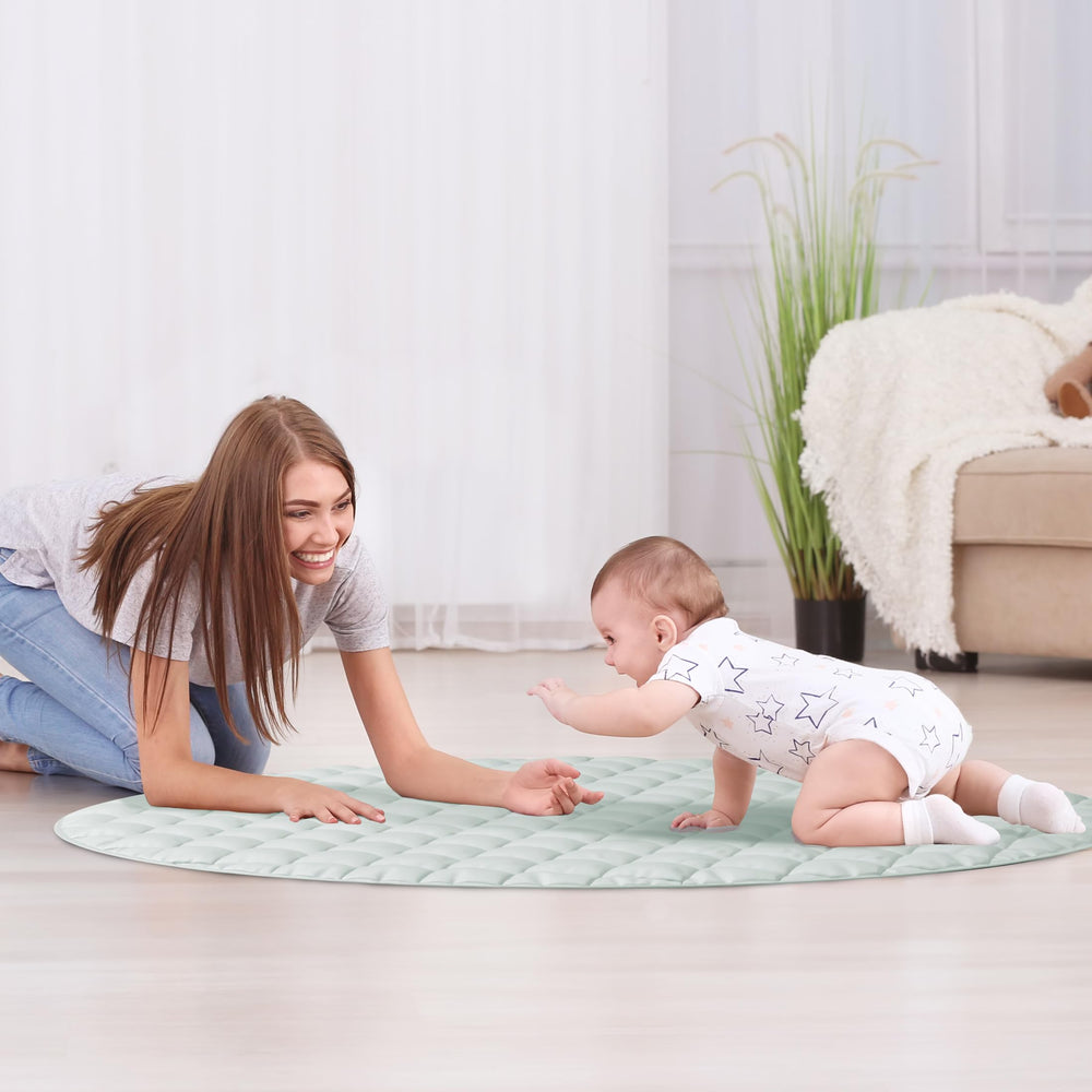ZICOTO play mat enables safe crawling on a cushioned surface.