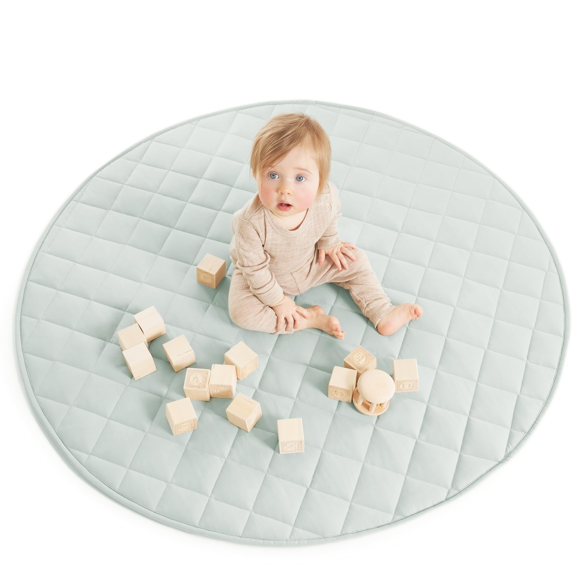 ZICOTO stylish baby play mat shows soft cotton texture for gentle, safe play.