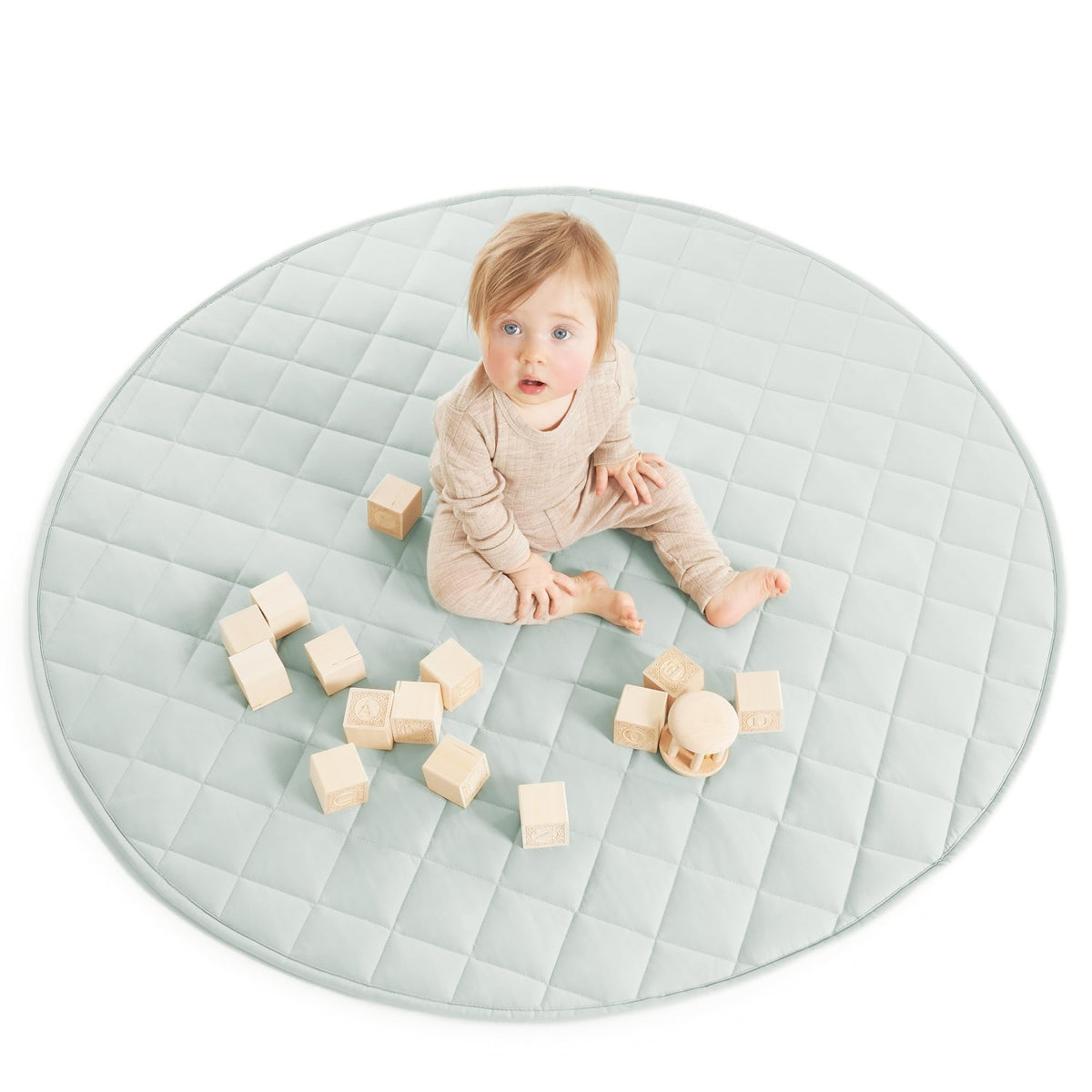 ZICOTO stylish baby play mat shows soft cotton texture for gentle, safe play.