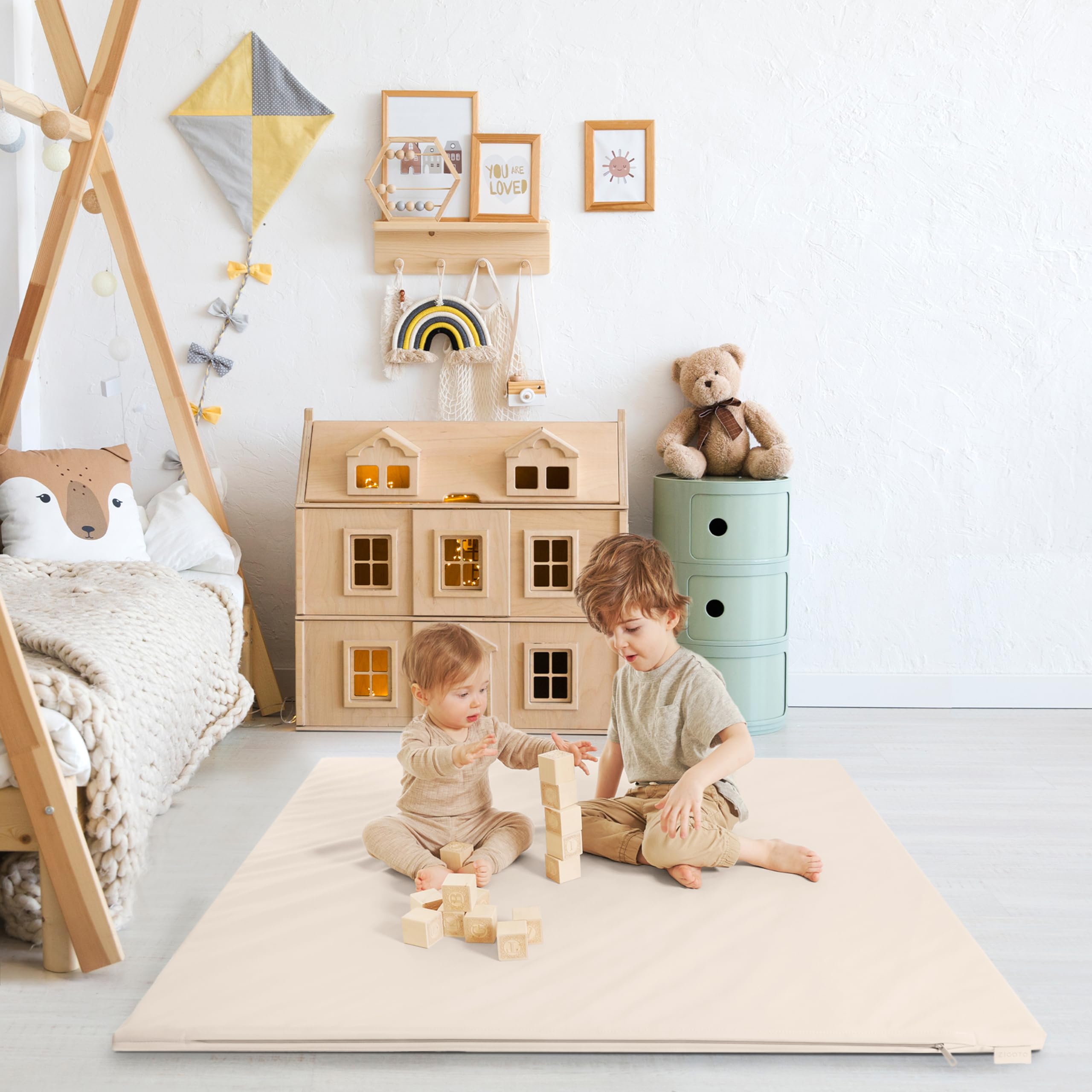 ZICOTO stylish nursery playroom mat complements room decor and cushioning.