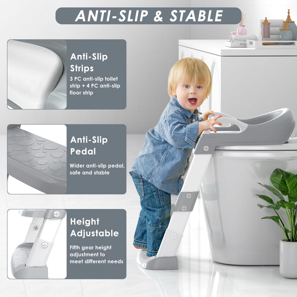 Zieyeen potty seat with soft PVC cushion provides comfortable seating.