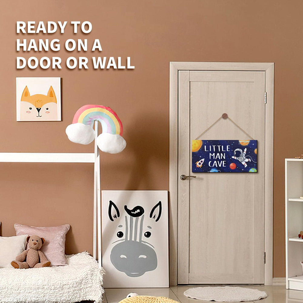 ZIEYOMI Little Man Cave Sign bedroom decor ideal for bedrooms, playrooms, daycare spaces
