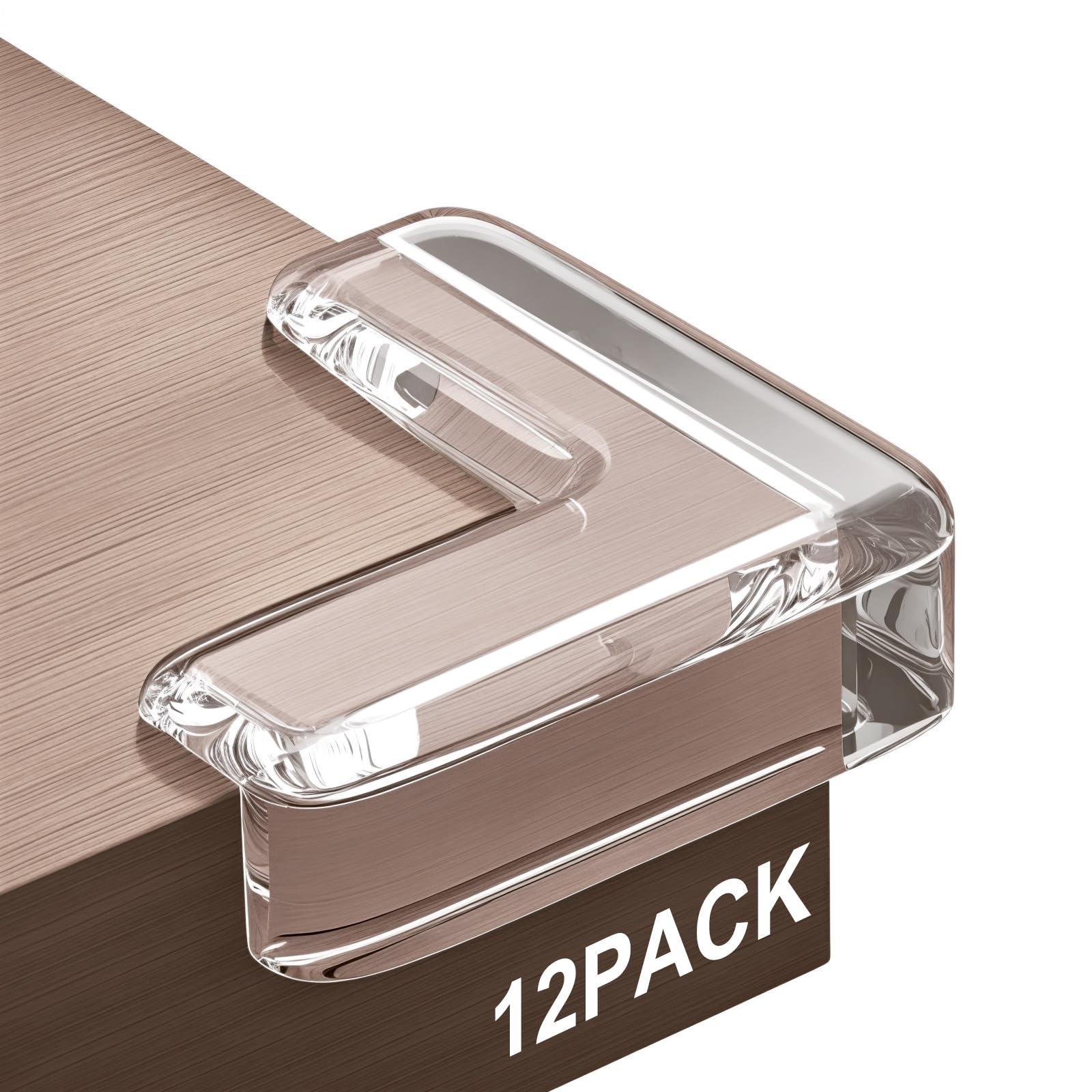 Zigdiptek corner protectors 12-pack in clear view protecting furniture edges