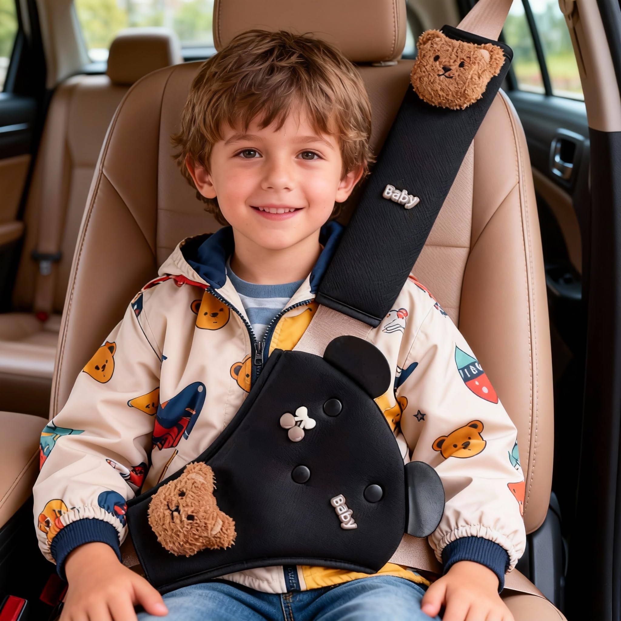 Zigihos universal-fit seatbelt cover compatible with many vehicles.