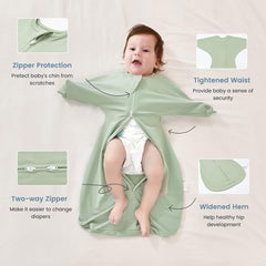 ZIGJOY 2-way zipper enables easy diaper changes without disturbing baby’s sleep.