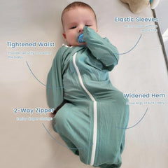 ZIGJOY Shark-Fin swaddle sleeves support safe arms-up comfort.