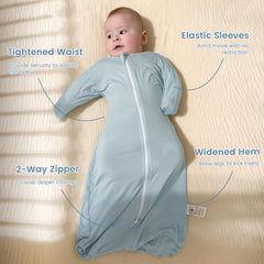 ZIGJOY Shark-Fin Swaddle 2-Way zipper enables quick diaper changes.