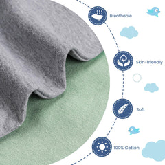 ZIGJOY Shark-Fin Transition Swaddle showing 2-way zipper for easy diaper changes.