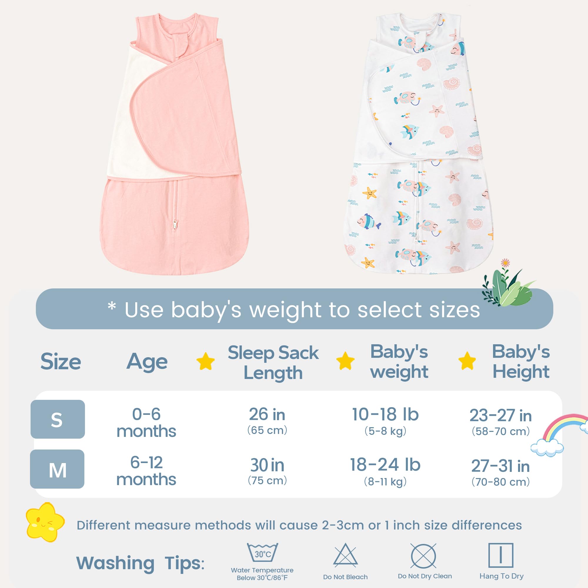ZIGJOY Sleep Sack cotton fabric closeup highlights soft, skin-friendly material.