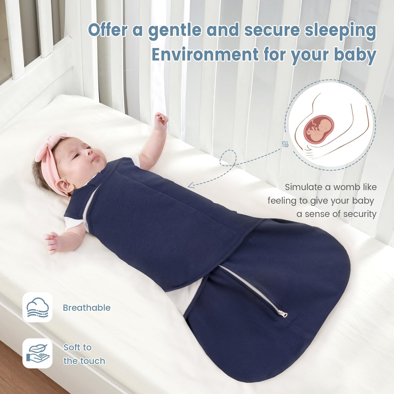 ZIGJOY Sleep Sack Swaddle creates a womb-like sleep environment for soothing rest