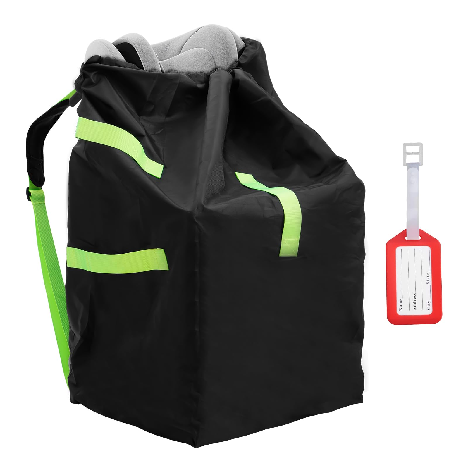Zihvfzu waterproof car-seat travel bag front-view protects seats during travel.