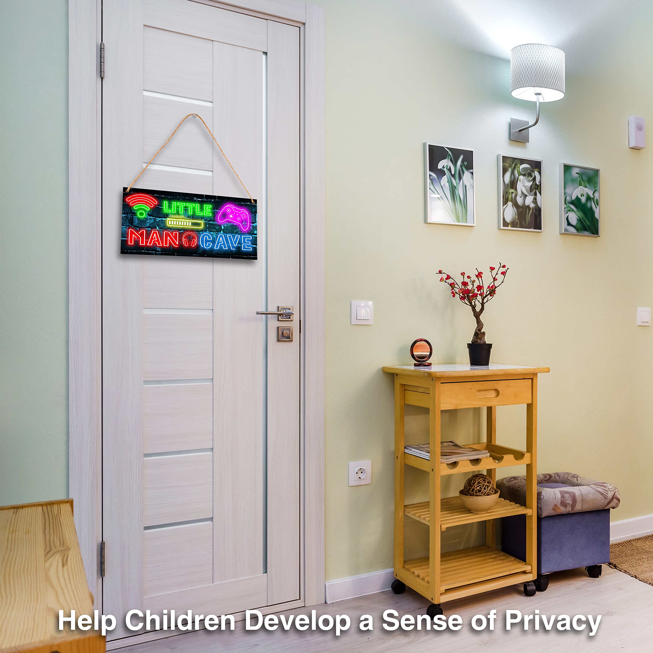 ZIIUFRN Boys bedroom decor sign adds neon flair to gaming spaces.