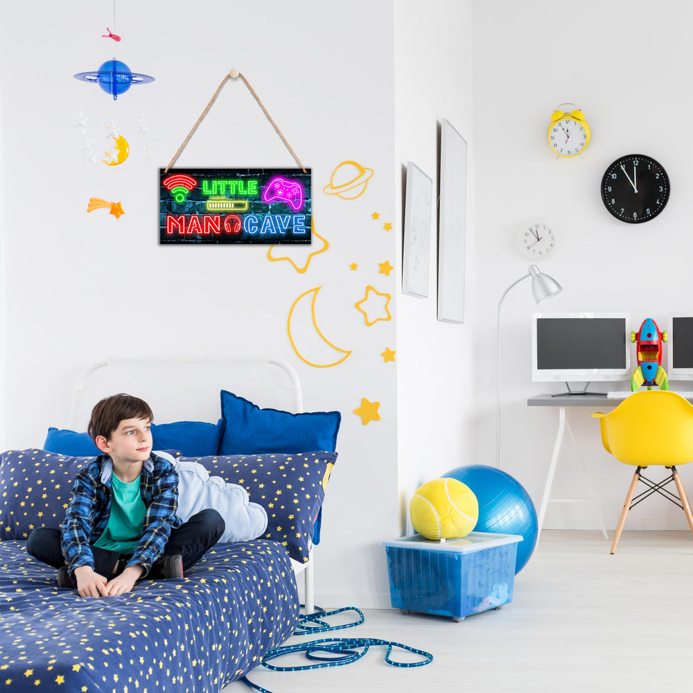 ZIIUFRN Gaming room wall art sign enhances play areas.