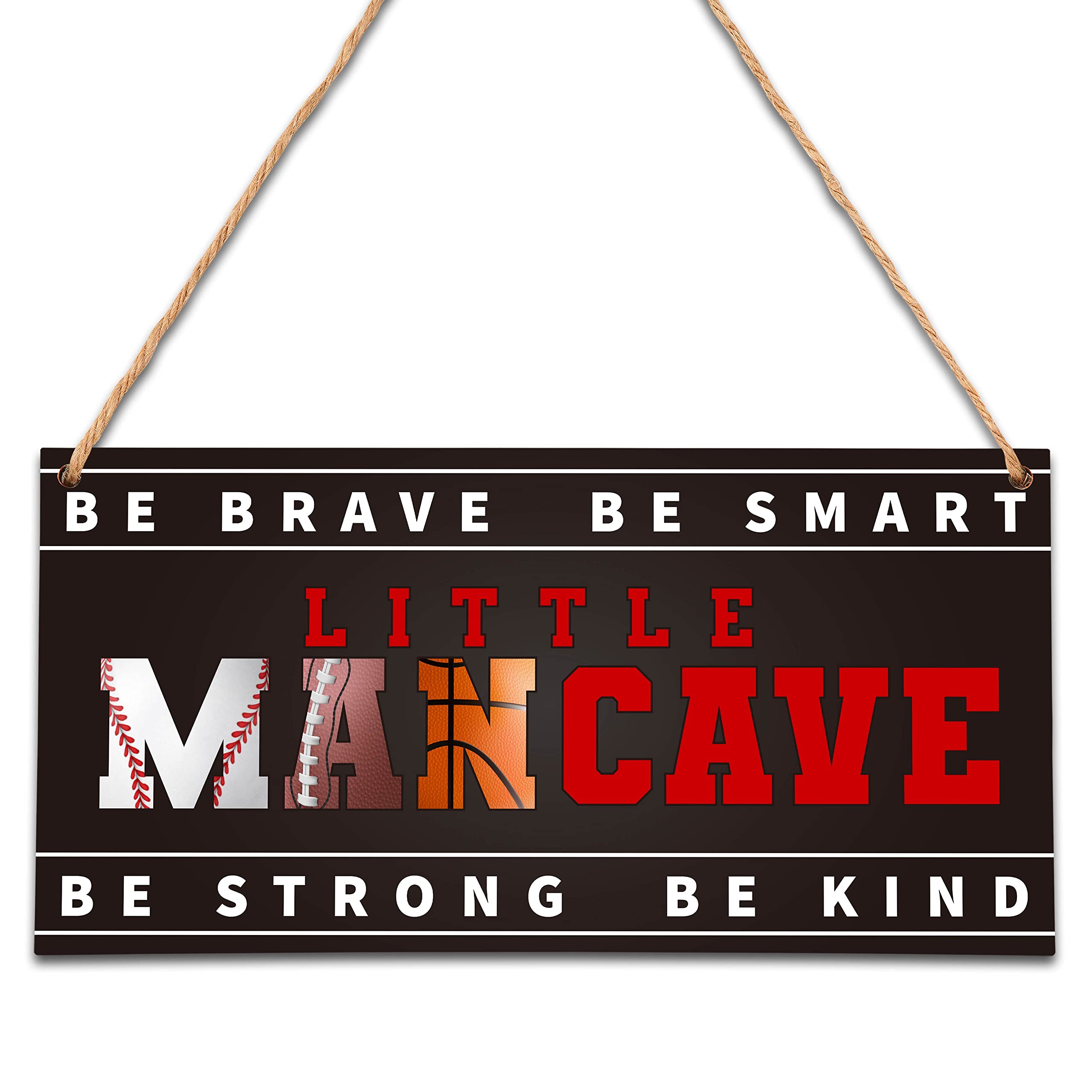 ZIIUFRN Little Man Cave wood sign 5x10 inches adds instant boy room charm.