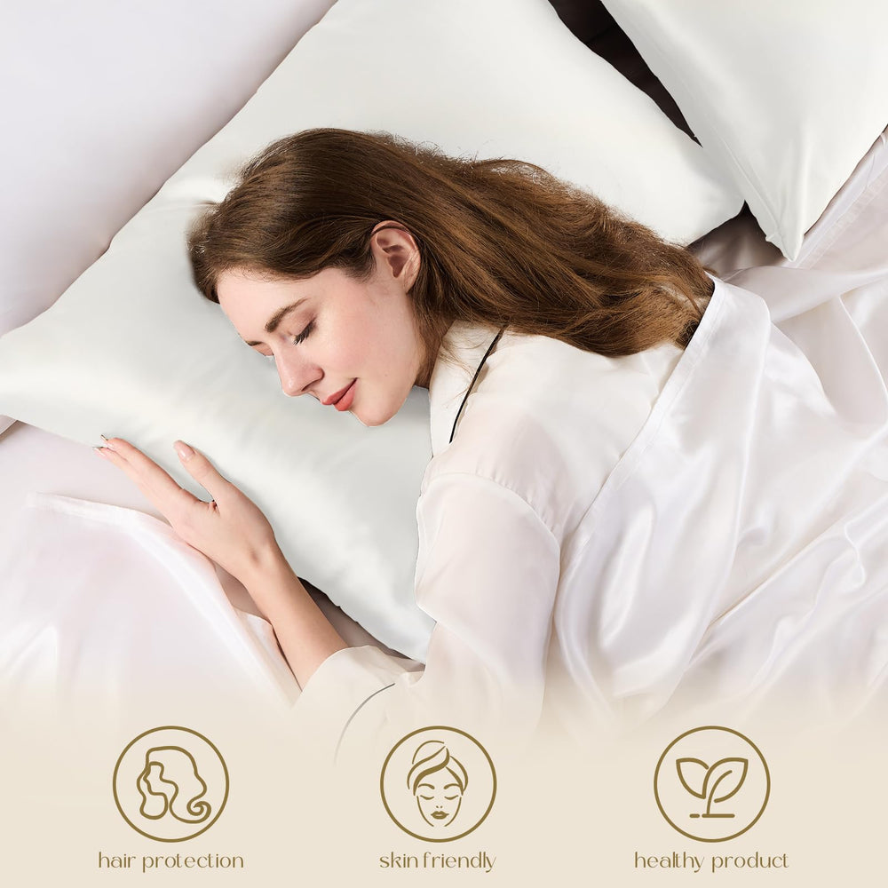ZIMASILK hidden zipper closure shows secure fit for undisturbed sleep