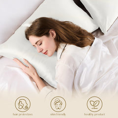 ZIMASILK hidden zipper closure shows secure fit for undisturbed sleep