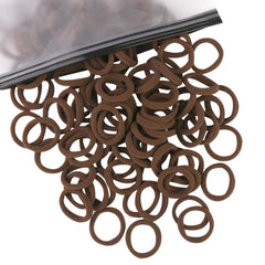 Zingso baby hair ties multicolor closeup showing gentle cotton comfort for kids.