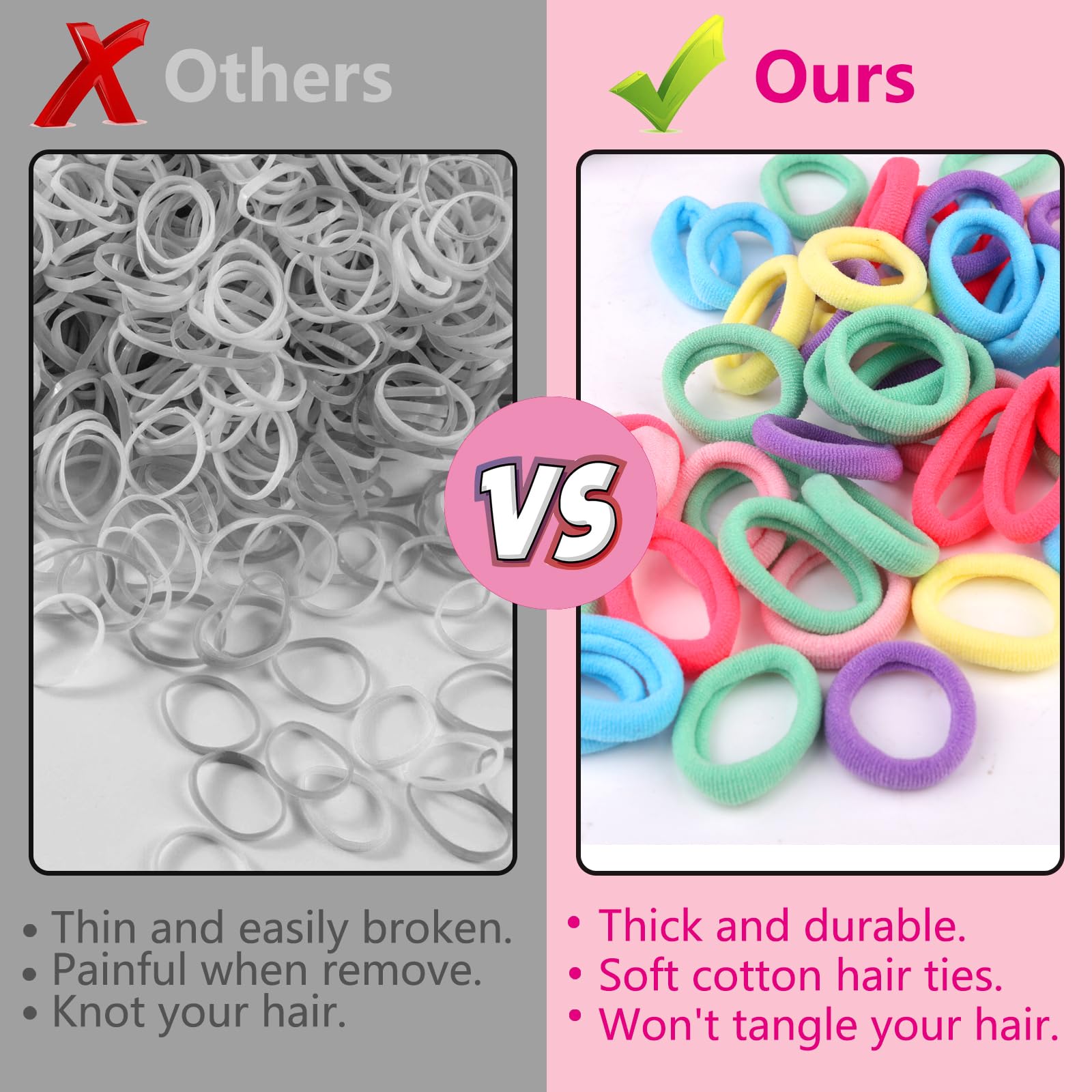 Zingso hair ties durable stretch keeps ponytails secure during play