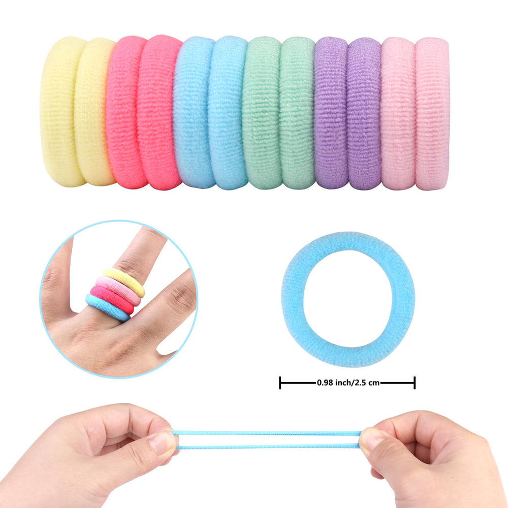 Zingso soft nylon cotton hair ties showing gentle, snag-free design.