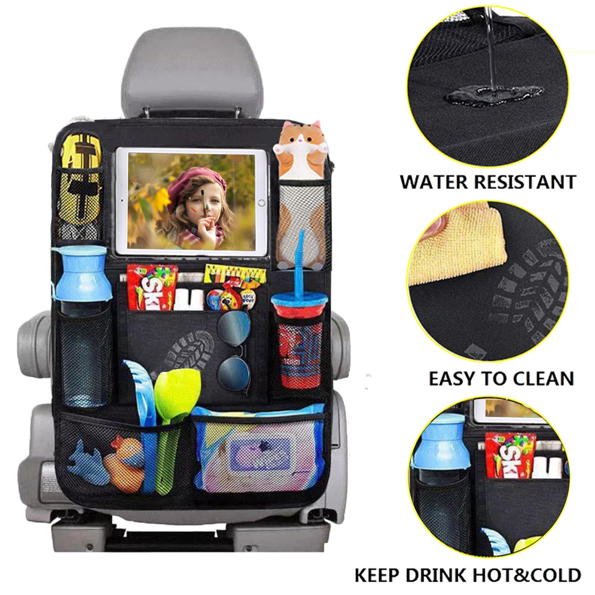 Zion Praiser durable waterproof material resists spills and dirt during trips.