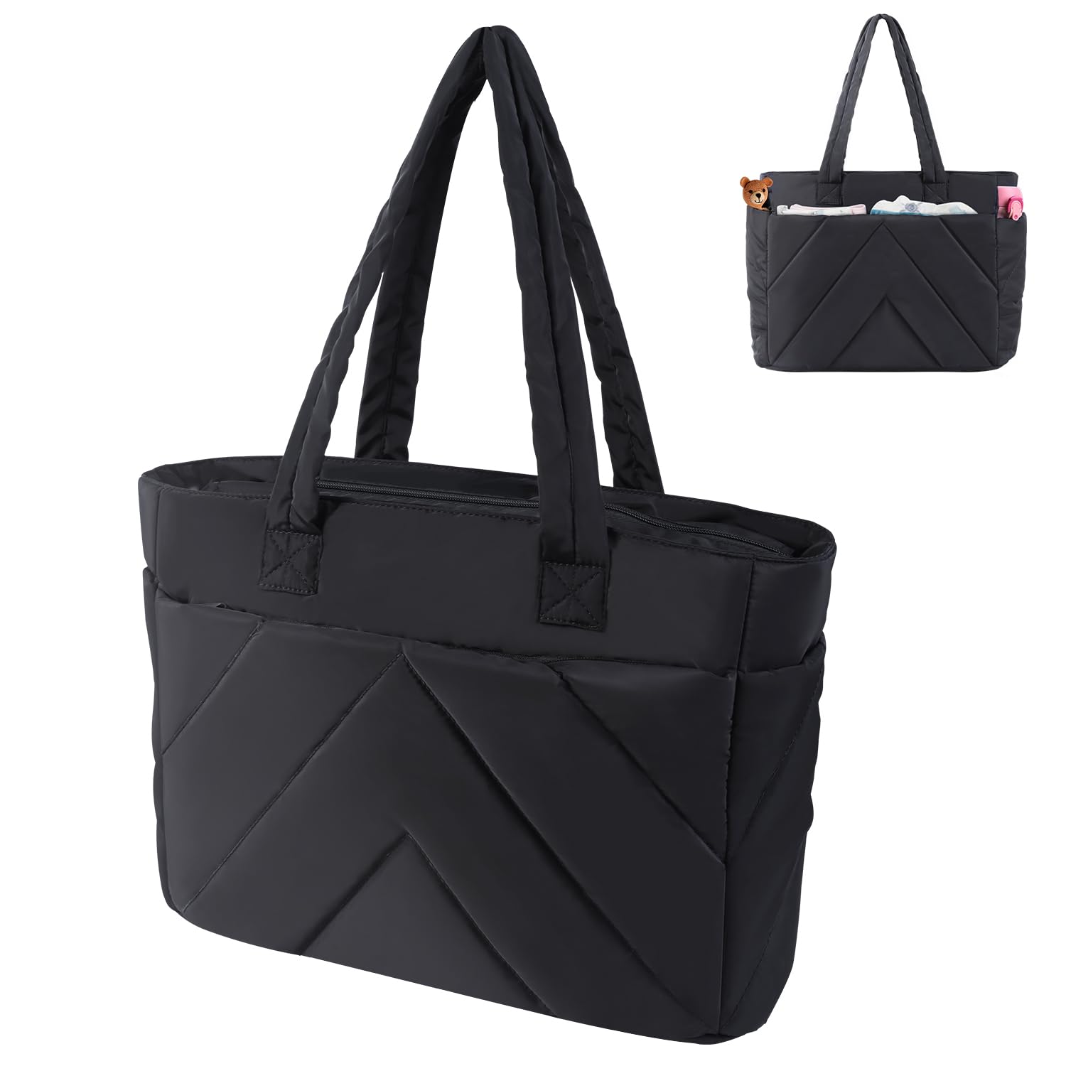 ZIORS diaper bag tote large capacity keeps baby items organized on the go.