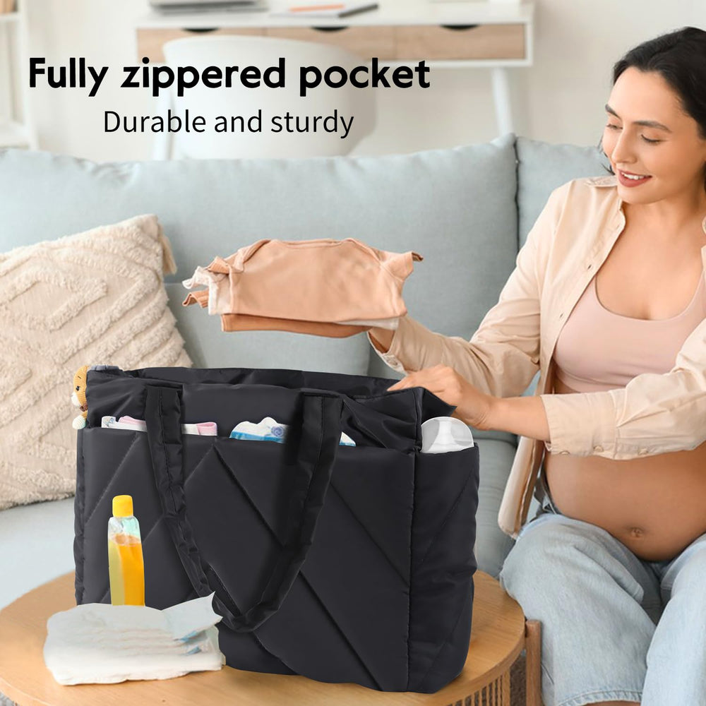 ZIORS diaper bag tote luggage strap frees hands during trips.