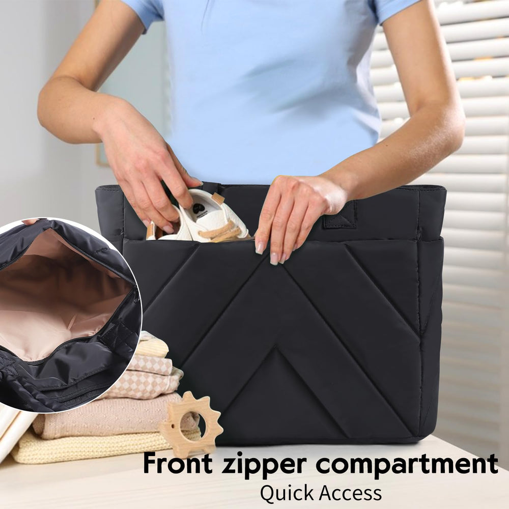 ZIORS diaper bag tote multi-purpose use for work, travel, or hospital visits.