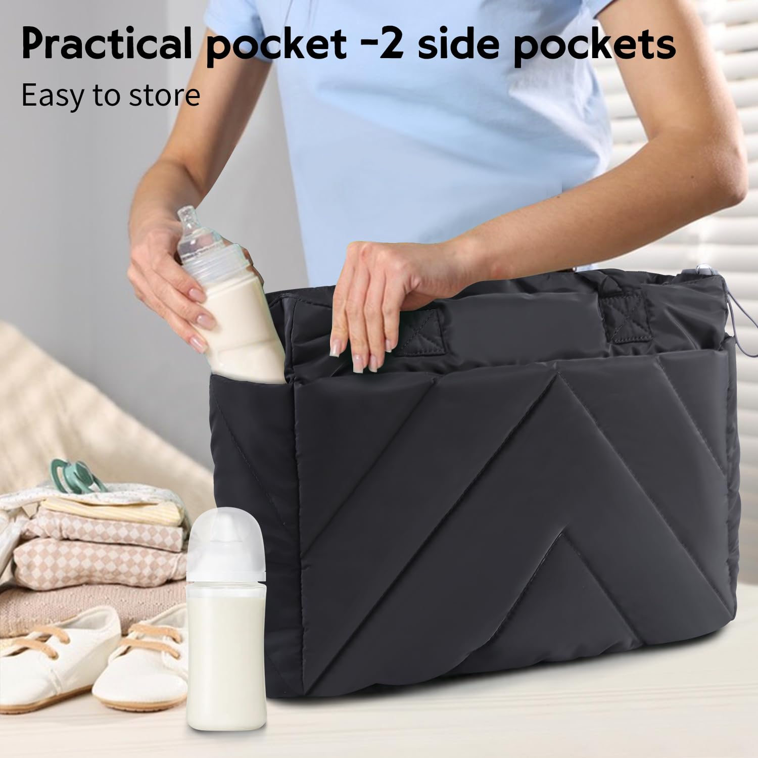 ZIORS diaper bag tote ultra-lightweight design reduces shoulder strain during travel.
