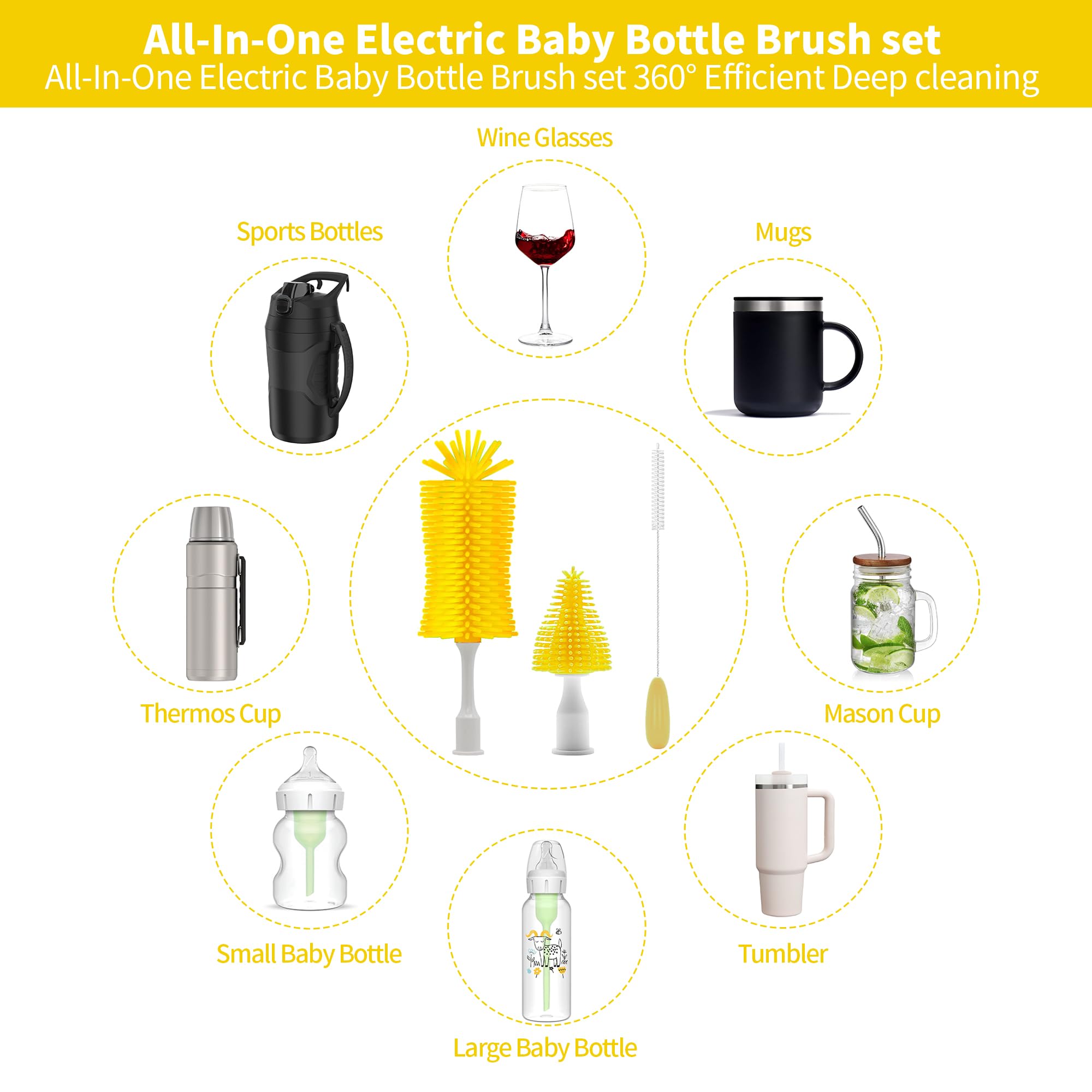 ZIOXX straw brush cleans curved sipping tubes for residue-free drinks.