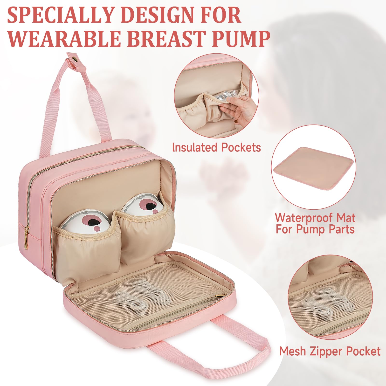 ZIOZERTT ice pack included supports keep-milk cool during outings.