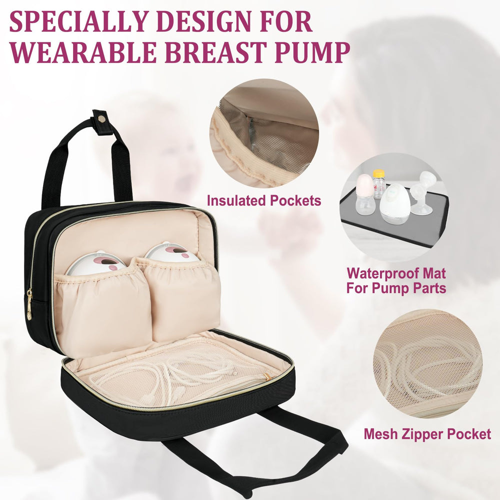 ZIOZERTT insulated compartment preserves temperature for pumped milk and accessories.