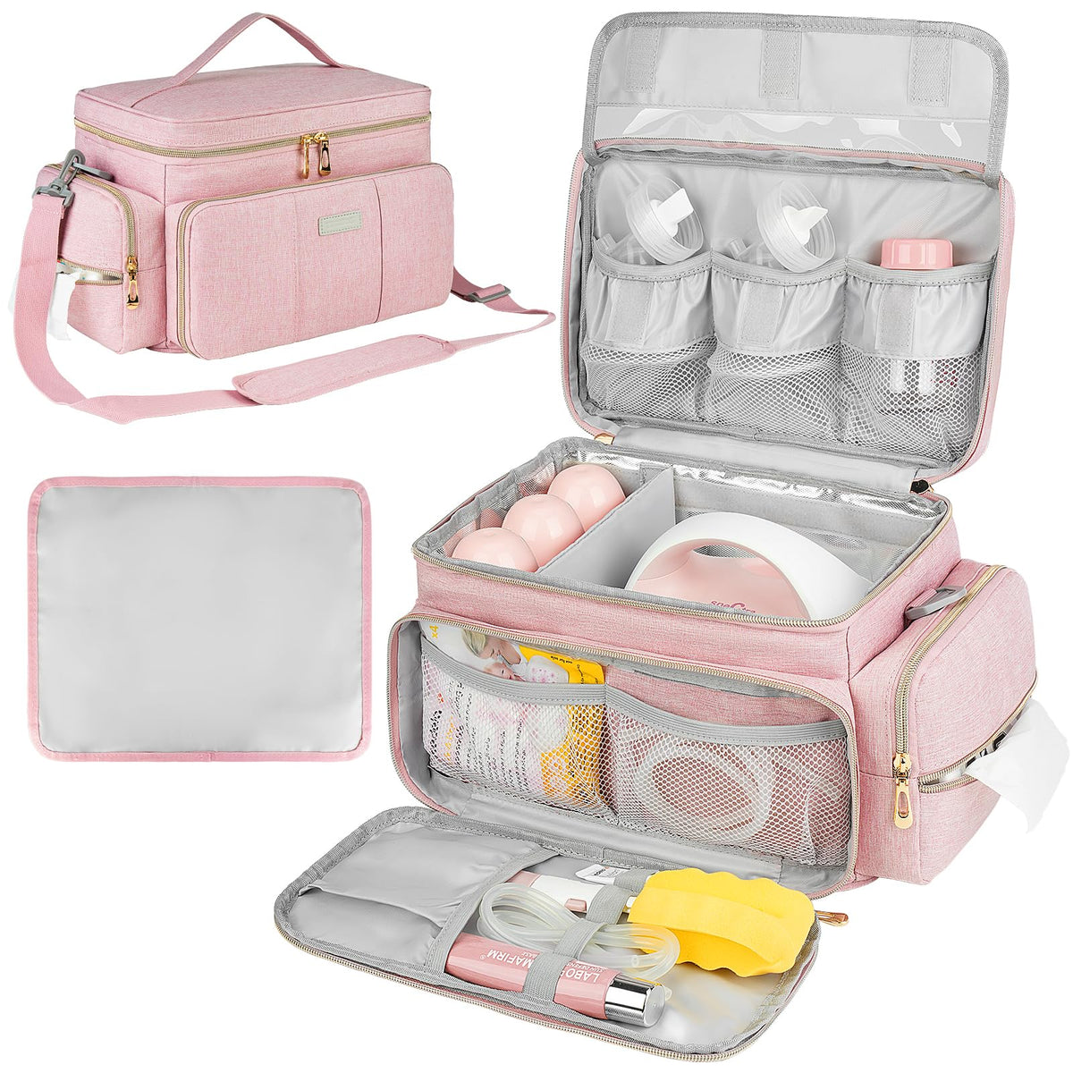 ZIOZERTT Spectra bag with insulated compartment keeps pump and milk secure on the go.