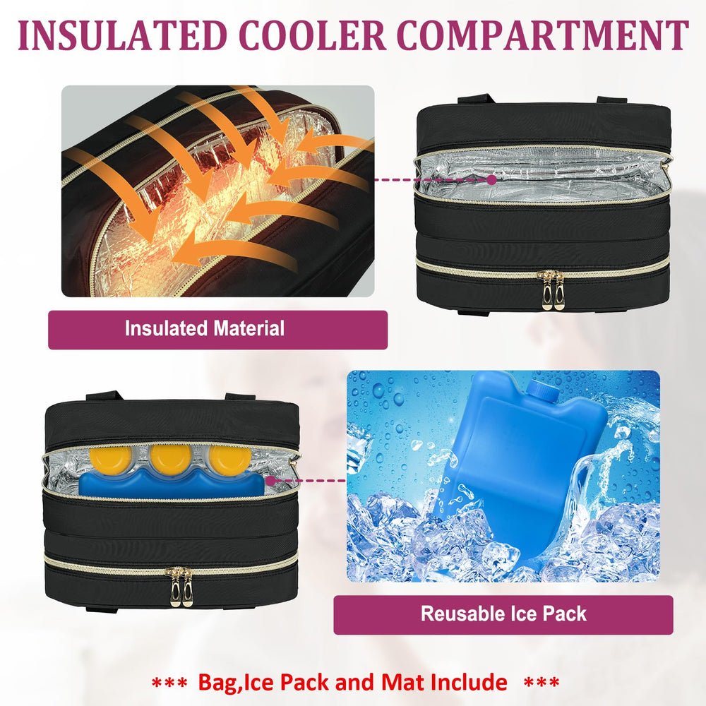 ZIOZERTT wearable pump bag ice pack compatible with Momcozy/Medela for on-the-go.