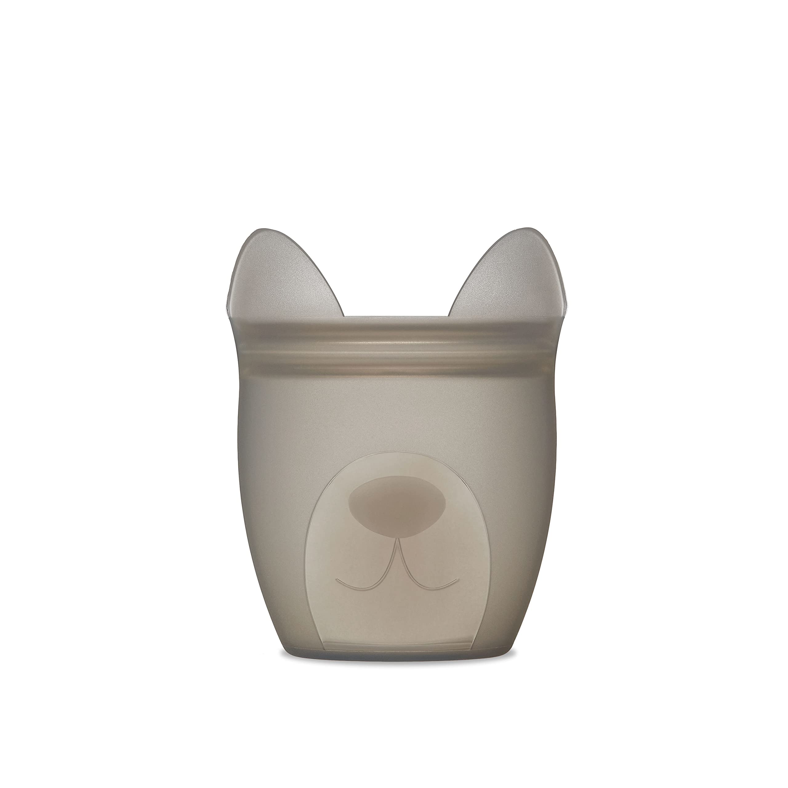 Zip Top BPA-free platinum silicone provides a soft, non-toxic storage option.