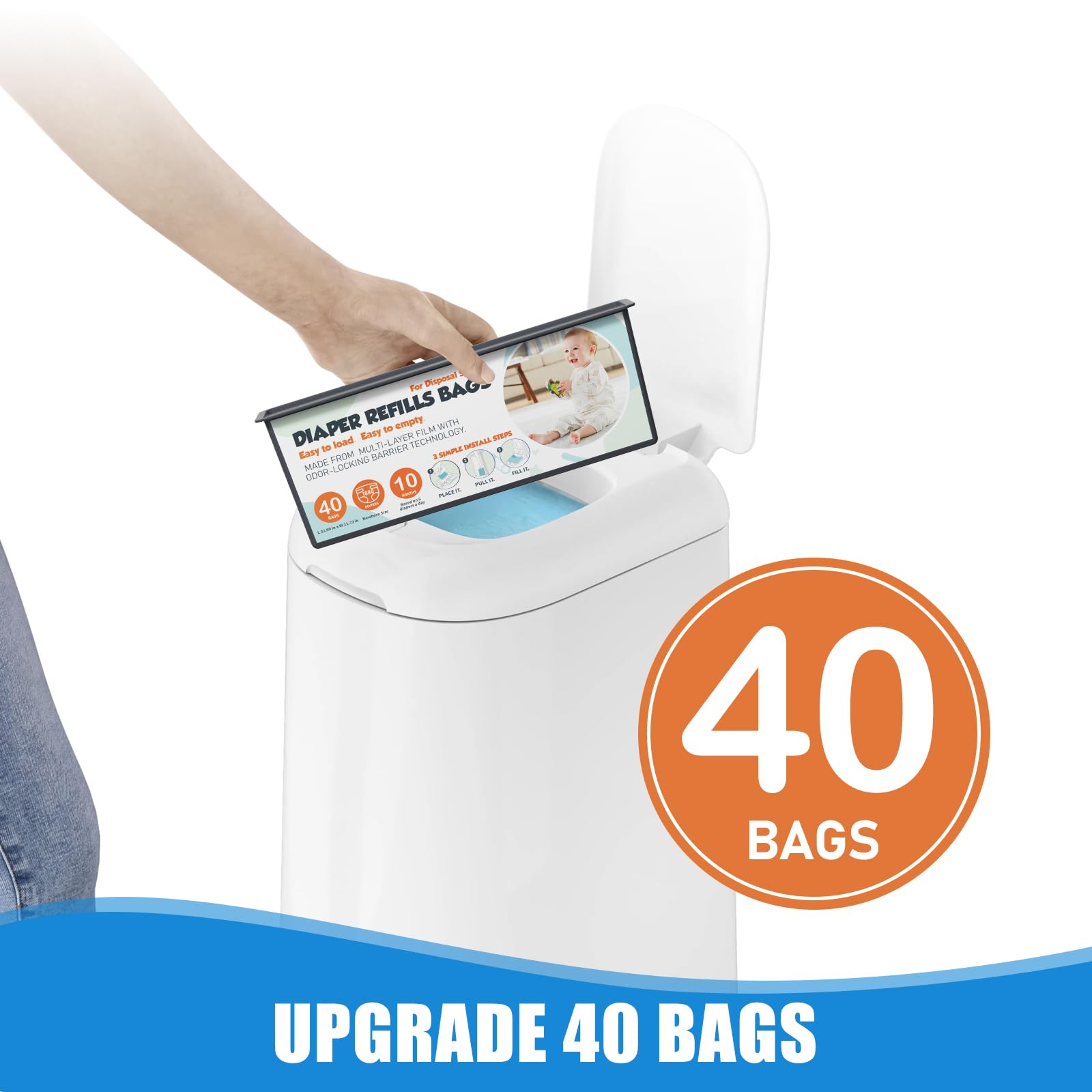 Zippland Genie Easy Roll-compatible refills demonstrate seamless fit for quick diaper changes