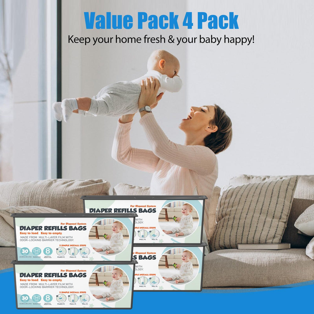 Zippland four-pack packaging with 120 bags for extended use.