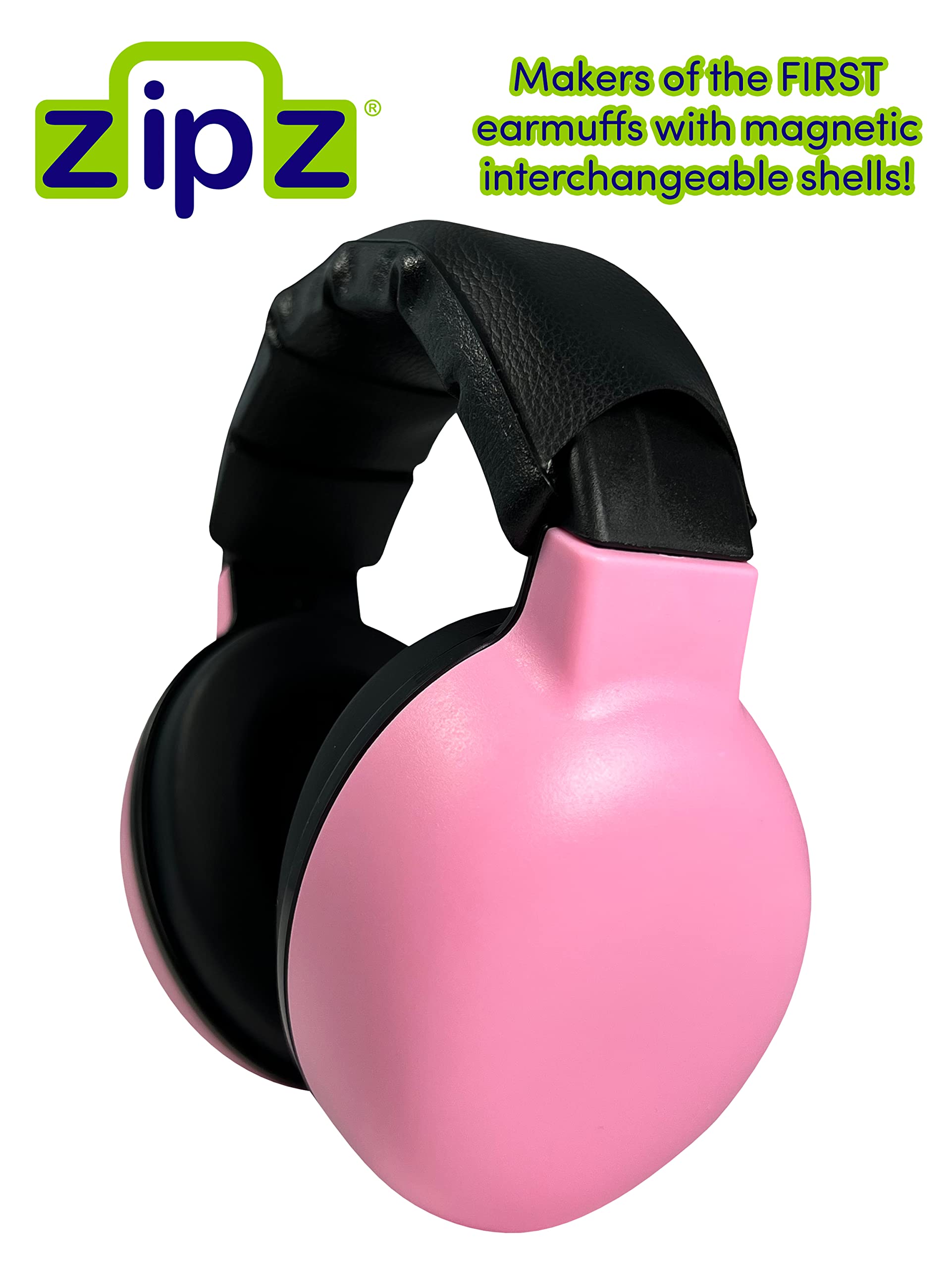 ZIPZ pink shell magnetic connection allows safe, quick shell swap.