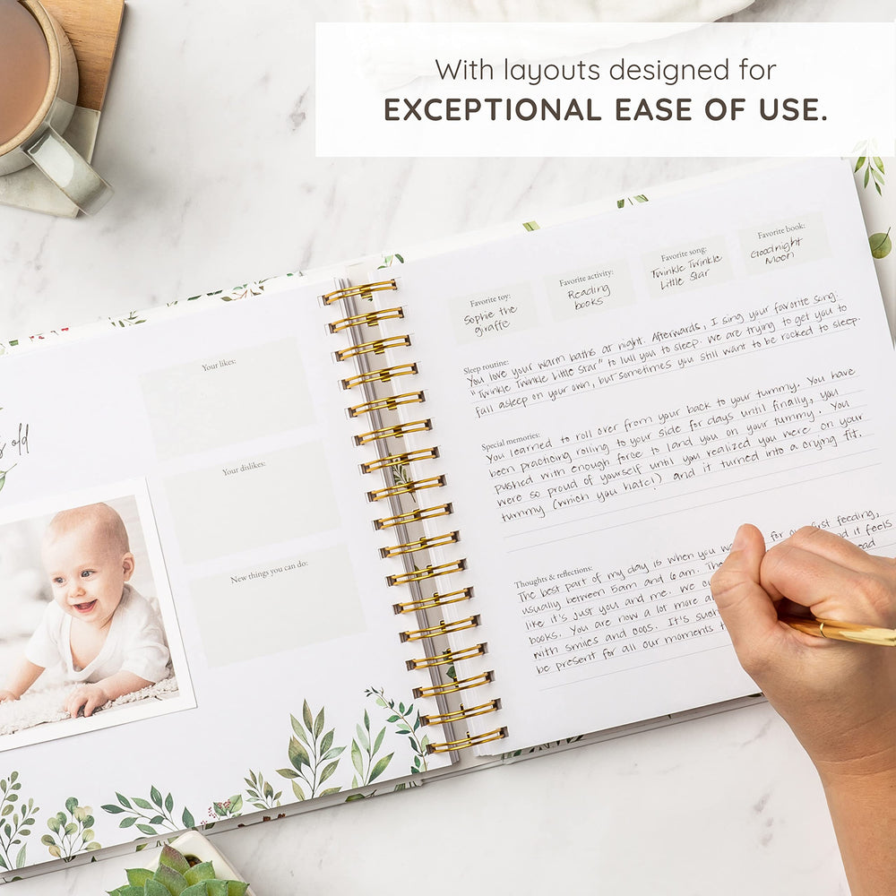 ZIRI & ZANE memory book size 9.75 by 9.25 inches for easy shelf storage.